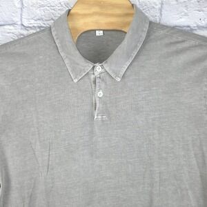 Standard James Perse Mens Grey Supima Cotton Short Sleeve Polo Shirt Size 5 XL